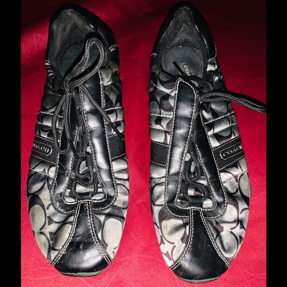 Coach signature sneakers with leather trim